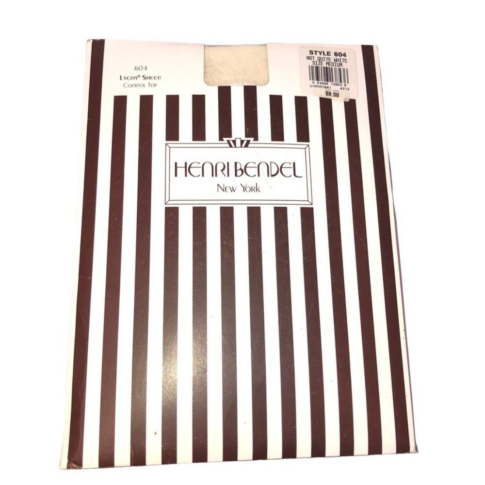 Henri Bendel Vintage pantyhose NEW Not Quite White M